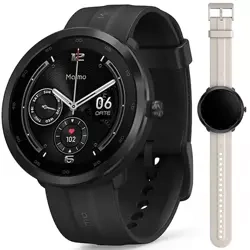 70mai Czarny Smartwatch Zegarek sportowy Maimo Watch R GPS + Beżowy wymienny pasek