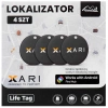 XARI zestaw 4 lokalizatorów czarnych do kluczy i bagażu LifeTag