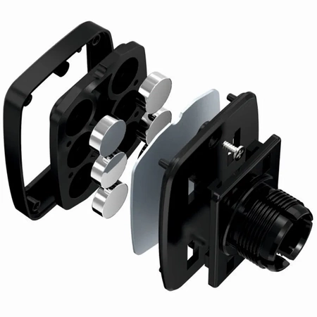 SWISSTEN Czarny Regulowany Uchwyt Magnetyczny na szybę S-GRIP M5-HK