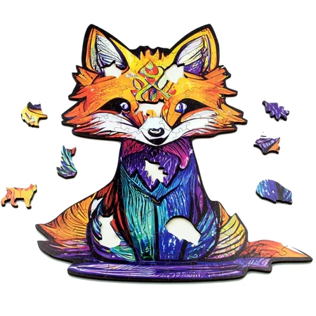 Wood You Do Puzzle drewniane LIS | Cute Little Fox | 140 elementów | A4