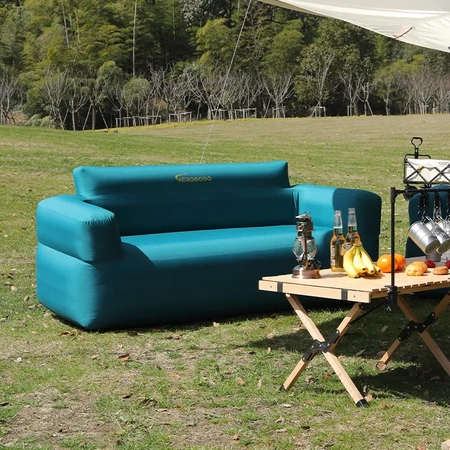 Aerogogo Niebieska Sofa Samopompująca dmuchana Kanapa Materac 170x74 BS2-02