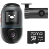 70mai Kamera Samochodowa czarna z kamerą wsteczną RC14 i kartą 128GB 4K Omni X800