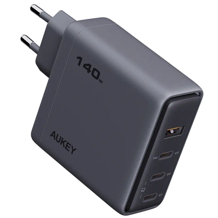 Aukey Kompaktowa Ładowarka sieciowa PA-C6 Comet Mix 4 140W GaN 