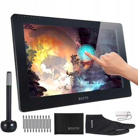 Bosto Tablet graficzny All-in-one Studio 16HDT z Windows 15.6'' IPS 256GB z dotykowym ekranem