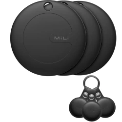 MiLi lokalizator czarny 3 szt + czarne etui w formie breloka 3 szt. Android MiTag