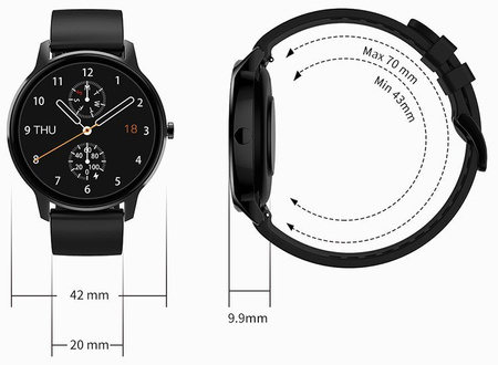 DT NO.1 Czarny Smartwatch zegarek sportowy DT56