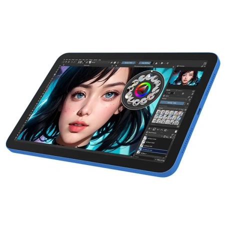 Bosto tablet graficzny z ekranem IPS 10,1 cala i pasywnym rysikiem BT-101C niebieski