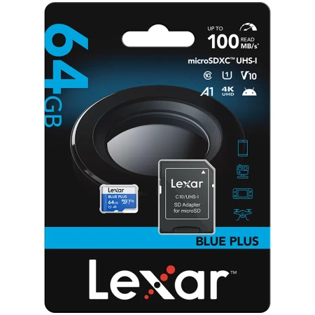 Lexar Karta pamięci Blue Plus 64GB + adapter SD microSDXC