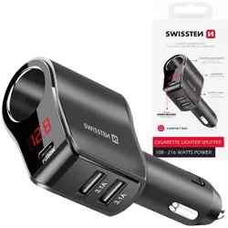 SWISSTEN Ładowarka samochodowa 2xUSB + USB-C