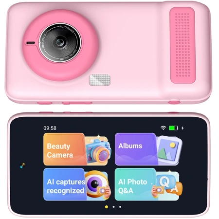 Ciron Różowy Cyfrowy 5MP AI Aparat fotograficzny dla dzieci X1