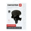 SWISSTEN Czarny Magnetyczny Uchwyt samochodowy do kratki S-Grip AV-M8