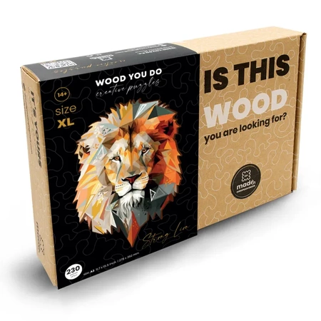 Wood You Do Puzzle drewniane Silny Lew | Strong Lion | 230 elementów | A3