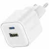 SWISSTEN Biała Ładowarka sieciowa QC USB-A 27 W USB-C PD 35 W