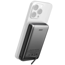 Aukey Powerbank 10000 mAh Qi2 15W i PD 30W  PB-MS06 GY MagFusion