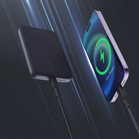 Aukey Powerbank 6700 mAh QI2 15W i 20W PD z USB-C PB-MS05 GY