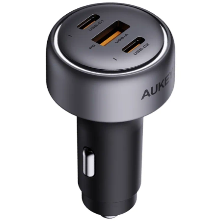 Aukey Szybka Ładowarka Samochodowa 2x USB-C 1x USB-A  CC-P1 66W