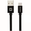 SWISSTEN Czarny Kabel USB - USB-C 0,2m 3A