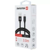 SWISSTEN Czarny Kabel USB - USB-C 3m 3A