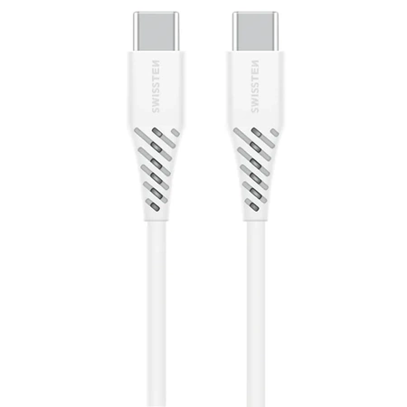 SWISSTEN Biały Kabel USB-C - USB-C 100W 1,5m