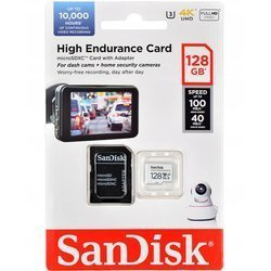 SanDisk Karta pamięci 128GB High Endurance microSDXC do monitoringu