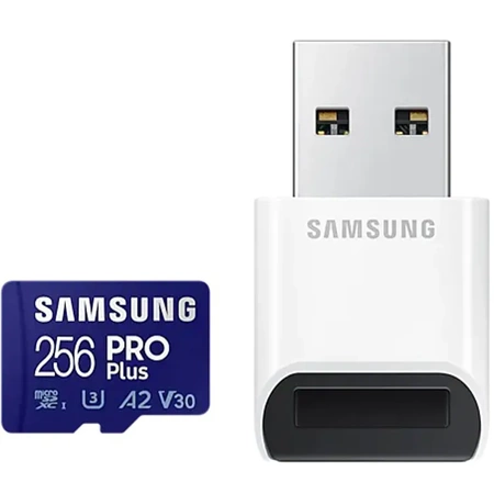 Samsung Karta pamięci PRO Plus MicroSD 256GB 130MB/s + czytnik