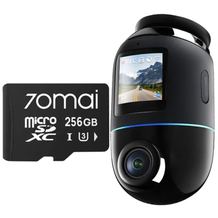 70mai Kamera Samochodowa czarna z kartą 256GB 4K Omni X800