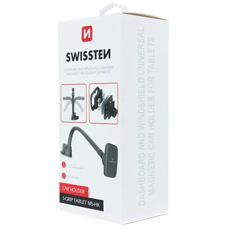 SWISSTEN Czarny Regulowany Uchwyt Magnetyczny na szybę S-GRIP M5-HK