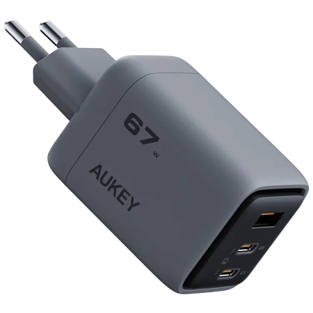 Aukey Kompaktowa Ładowarka sieciowa PA-C3 Comet Mix 3 67W GaN 
