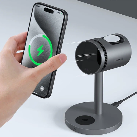 AUKEY magnetyczna ładowarka 3w1 z chłodzeniem MagFusion 3in1 PRO