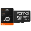70mai Kamera Samochodowa biało czerwona z kamerą wsteczną RC14 i kartą 128GB 4K Omni X800 