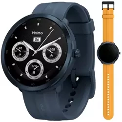 70mai Niebieski Smartwatch Zegarek sportowy Maimo Watch R GPS + Pomarańczowy wymienny pasek