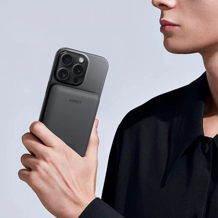 Aukey Powerbank 5000 mAh 15W i 20W PD z USB-C PB-MS03 GY