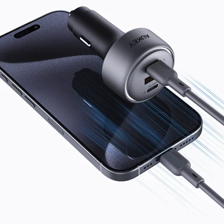 AUKEY Ładowarka samochodowa 100W z USB-C i USB-A CC-P3