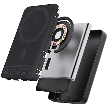 Aukey Powerbank 10000 mAh QI2 15W i 20W PD z USB-C PB-MS08 BK