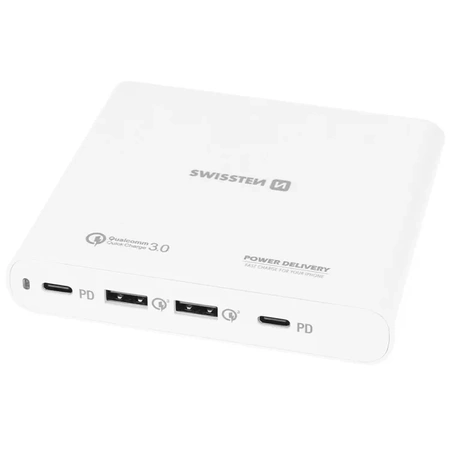 SWISSTEN Ładowarka sieciowa 2x USB, 2x USB-C 87W