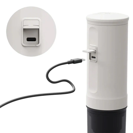 Outin przenośny ciśnieniowy 20 Bar ekspres - do kawy mielonej i na kapsułki - Nano biały