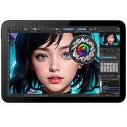 Bosto tablet graficzny z ekranem IPS 10,1 cala i pasywnym rysikiem BT-101C szary