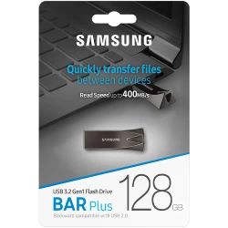 Samsung Pendrive 128GB USB 3.2 400MB/s kolor tytanowo-szary BAR PLUS