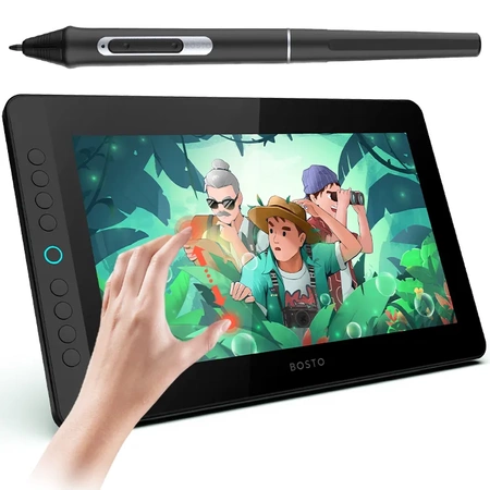 Bosto Tablet graficzny BT-12HDK-T 11.6'' LCD z panelem dotykowym piórem + świąteczne opakowanie