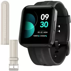 70mai Czarny Smartwatch Zegarek sportowy Maimo Watch Flow + beżowy wymienny pasek