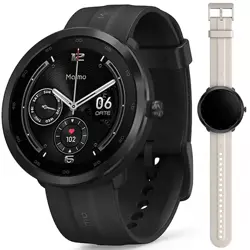 70mai Czarny Smartwatch Zegarek sportowy Maimo Watch R + Beżowy wymienny pasek + folia ochronna
