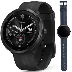 70mai Czarny Smartwatch Zegarek sportowy Maimo Watch R GPS + Granatowy wymienny pasek + folia ochronna