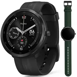 70mai Czarny Smartwatch Zegarek sportowy Maimo Watch R GPS + Zielony wymienny pasek + folia ochronna