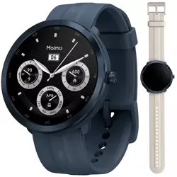 70mai Niebieski Smartwatch Zegarek sportowy Maimo Watch R + Beżowy wymienny pasek + folia ochronna