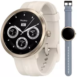 70mai Złoty Smartwatch Zegarek sportowy Maimo Watch R + Niebieski wymienny pasek + folia ochronna