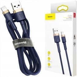 Baseus Kabel USB- Lightning 2M do iPhone 7 8 Xs 11 Granatowo- złoty