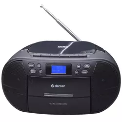 Denver Czarny Radioodtwarzacz DAB+ FM CD Kasety TDC-280B