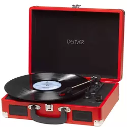 Denver Czerwony Gramofon z głośnikami 2W VPL-120RED