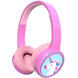 Denver Różowe bezprzewodowe słuchawki nauszne dla dzieci BTH-106P