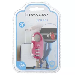 Dunlop Różowa Kłódka z szyfrem zabezpieczająca bagaż